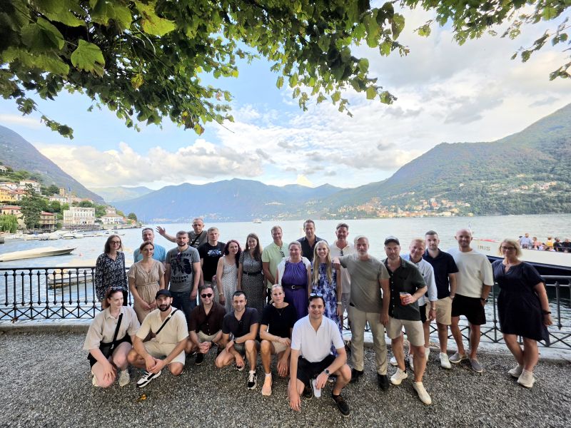 The Weissr team together by the lake