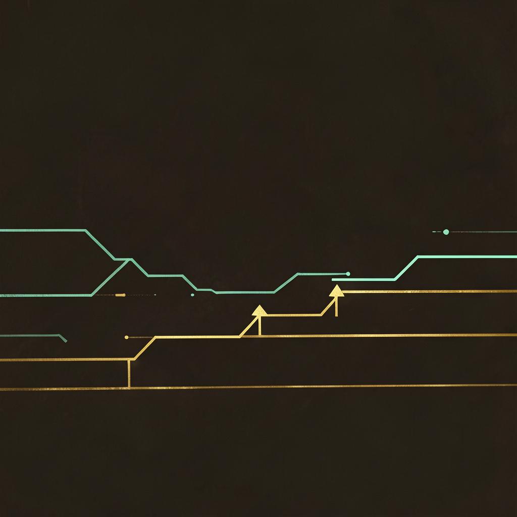 Abstract horizon with forward markers representing proactive capital expenditure planning.